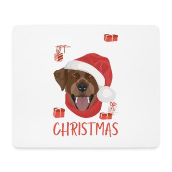 Labrador Frohe Weihnachten - Mousepad (Querformat) - Weiß - Vorne