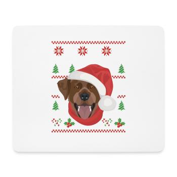 Labrador Frohe Weihnachten - Mousepad (Querformat) - Weiß - Vorne