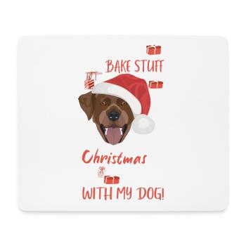 Joyeux Noël Labrador - Tapis de souris (format paysage) - blanc - Devant