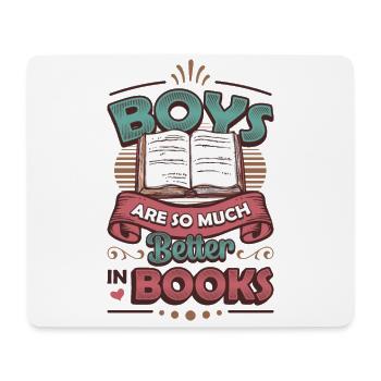 Jungen Sind So Viel Besser, In Büchern Lesen. - Mousepad (Querformat) - Weiß - Vorne