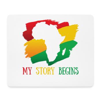 Mon histoire commence Afro-Américains de la - Tapis de souris (format paysage) - blanc - Devant