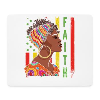 Foi Histoire des Noirs Afro-Américain Juneteenth - Tapis de souris (format paysage) - blanc - Devant