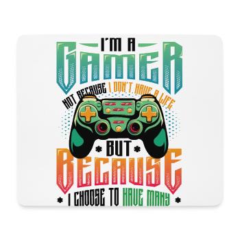 Gamer Have Many Lives Videospiele Jungen Spielen - Mousepad (Querformat) - Weiß - Vorne