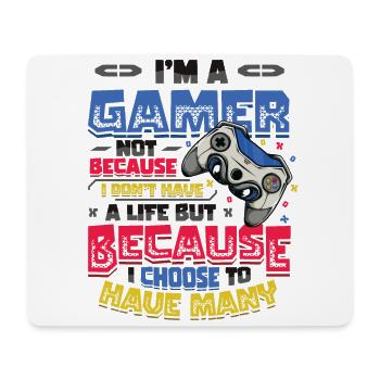 Gamer Have Many Lives Videospiele Jungen Spielen - Mousepad (Querformat) - Weiß - Vorne
