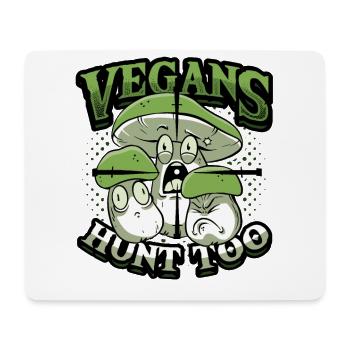 Vegans hunt for mushroom hunting - Mouse Pad (horizontal) - white - Front