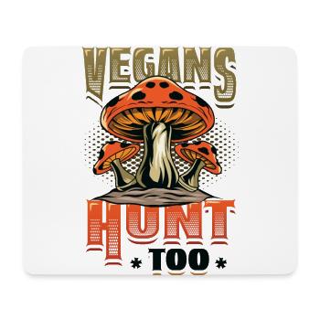 Vegans hunt for mushroom hunting - Mouse Pad (horizontal) - white - Front