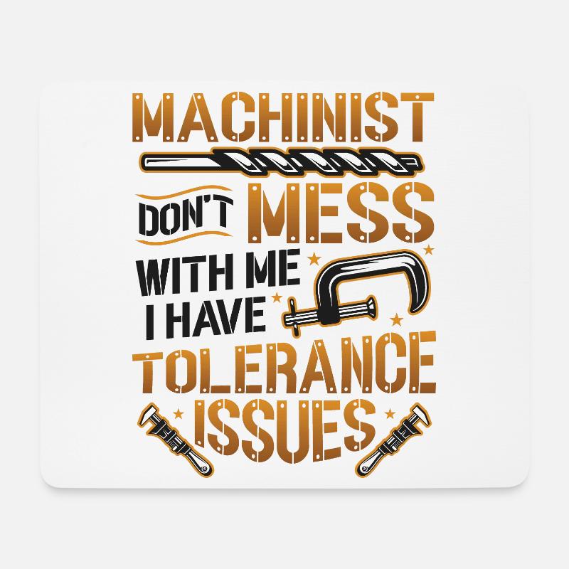 Machine operators have tolerance problems - Mouse Pad (horizontal) - white