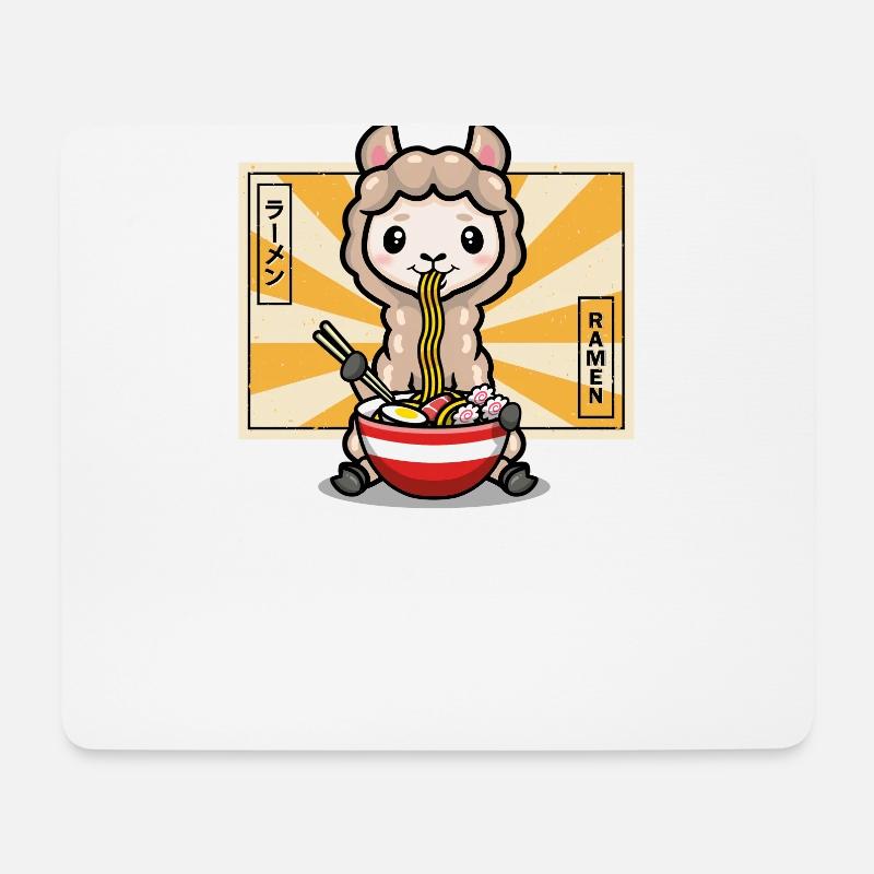 Lama - Mousepad (Querformat) - Weiß