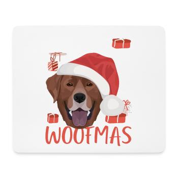 Labrador Frohe Weihnachten - Mousepad (Querformat) - Weiß - Vorne