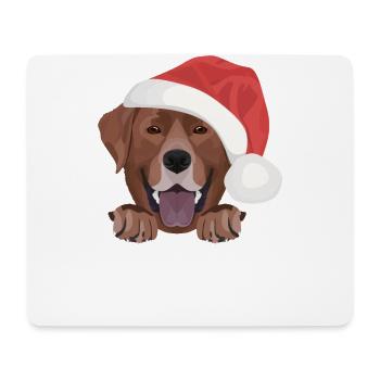 Labrador Frohe Weihnachten - Mousepad (Querformat) - Weiß - Vorne