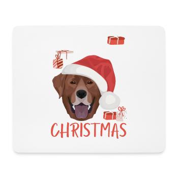Labrador Frohe Weihnachten - Mousepad (Querformat) - Weiß - Vorne