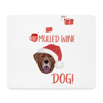 Labrador vin chaud Noël - Tapis de souris (format paysage) - blanc - Devant