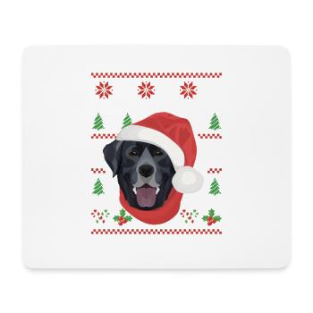 Joyeux Noël Labrador - Tapis de souris (format paysage) - blanc - Devant