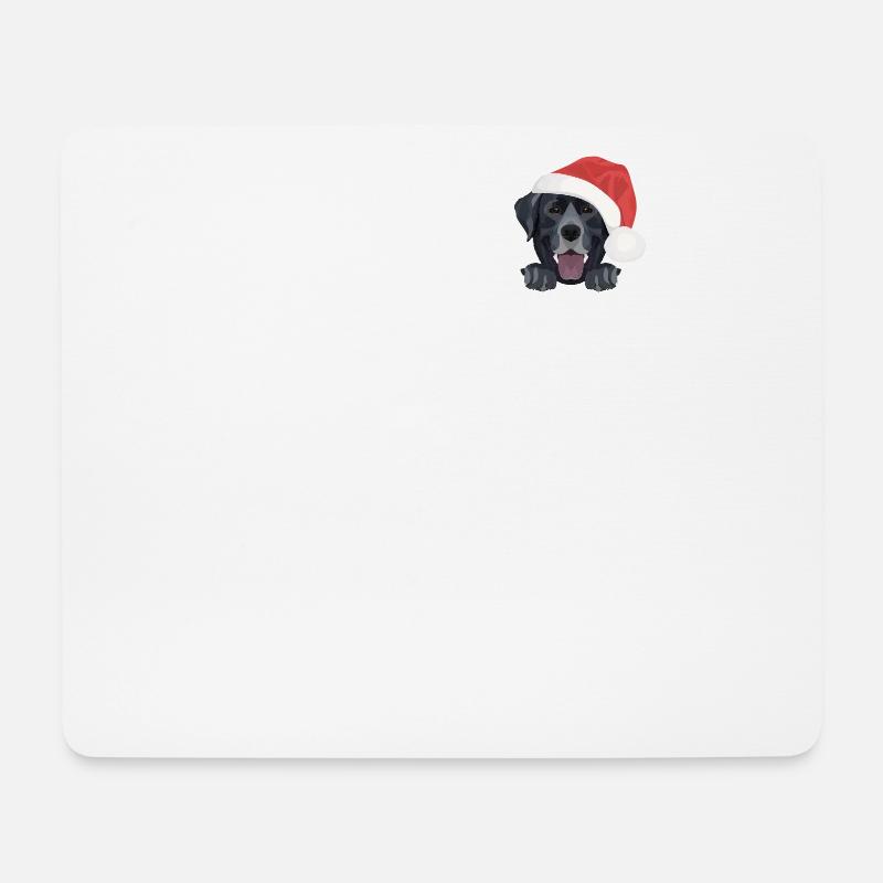 Labrador Frohe Weihnachten - Mousepad (Querformat) - Weiß