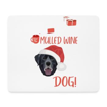 Labrador vin chaud Noël - Tapis de souris (format paysage) - blanc - Devant