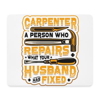 Lustige Holzbearbeitung Schreiner - Mousepad (Querformat) - Weiß - Vorne