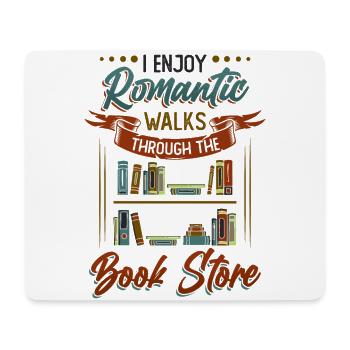 Promenades romantiques dans la librairie - Tapis de souris (format paysage) - blanc - Devant