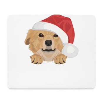 Retriever de la Nouvelle-Écosse Joyeux Noël - Tapis de souris (format paysage) - blanc - Devant