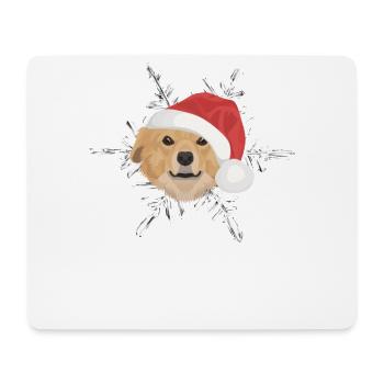 Retriever de la Nouvelle-Écosse Joyeux Noël - Tapis de souris (format paysage) - blanc - Devant