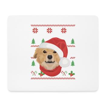 Retriever de la Nouvelle-Écosse Joyeux Noël - Tapis de souris (format paysage) - blanc - Devant