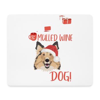 Shetland Sheepdog Glühwein Weihnachten - Mousepad (Querformat) - Weiß - Vorne