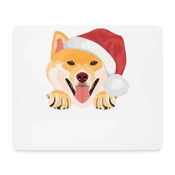 Shiba Inu Joyeux Noël - Tapis de souris (format paysage) - blanc - Devant