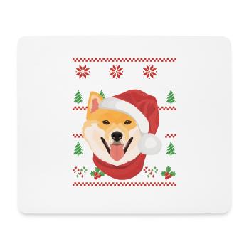 Shiba Inu Joyeux Noël - Tapis de souris (format paysage) - blanc - Devant