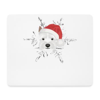 West Highland Terrier Merry Christmas - Mouse Pad (horizontal) - white - Front