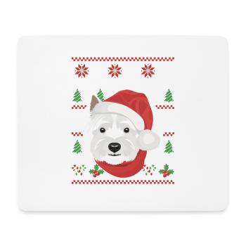 West Highland Terrier Merry Christmas - Mouse Pad (horizontal) - white - Front