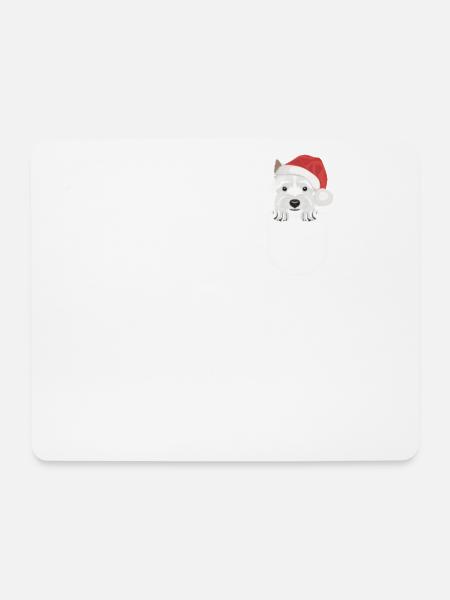 West Highland Terrier Merry Christmas - Mouse Pad (horizontal) - white