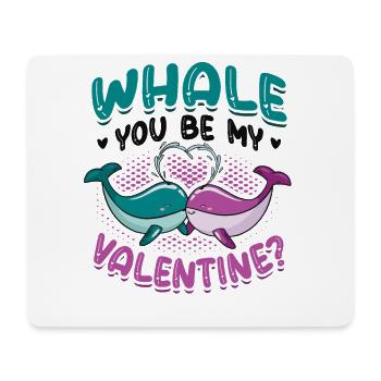 Whale You Be My Valentine Matching Couple - Mousepad (Querformat) - Weiß - Vorne
