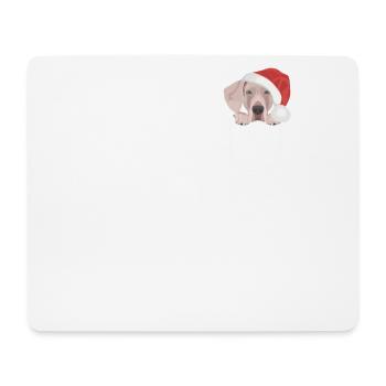 Weimaraner Frohe Weihnachten - Mousepad (Querformat) - Weiß - Vorne