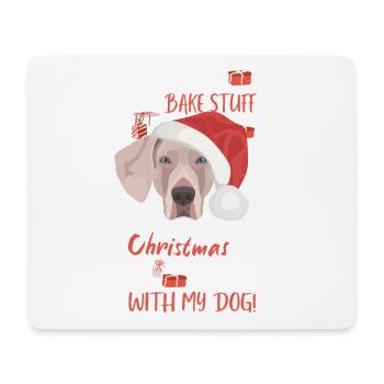 Weimaraner Frohe Weihnachten - Mousepad (Querformat) - Weiß - Vorne