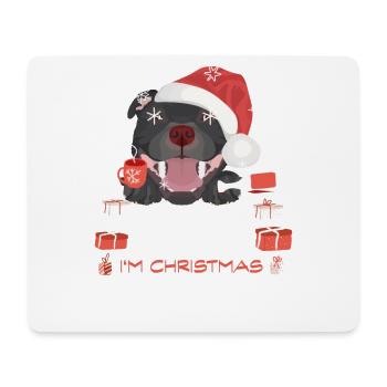 Staffordshire Bullterrier Weihnachtsmarkt - Mousepad (Querformat) - Weiß - Vorne