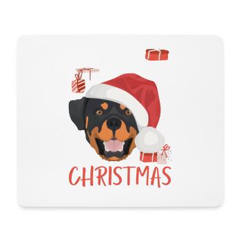 Rottweiler Frohe Weihnachten - Mousepad (Querformat) - Weiß - Vorne