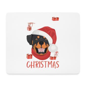 Rottweiler Frohe Weihnachten - Mousepad (Querformat) - Weiß - Vorne