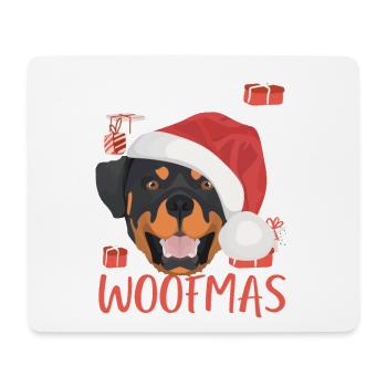 Rottweiler Joyeux Noël - Tapis de souris (format paysage) - blanc - Devant
