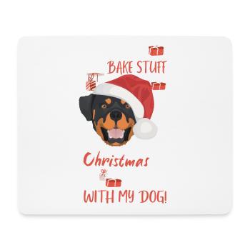 Rottweiler Frohe Weihnachten - Mousepad (Querformat) - Weiß - Vorne