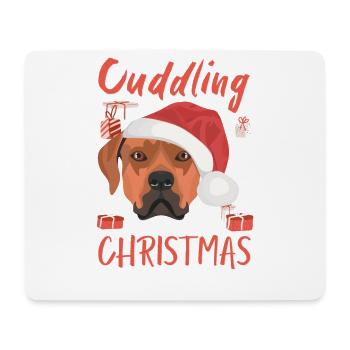 Rhodesian Ridgeback Joyeux Noël - Tapis de souris (format paysage) - blanc - Devant