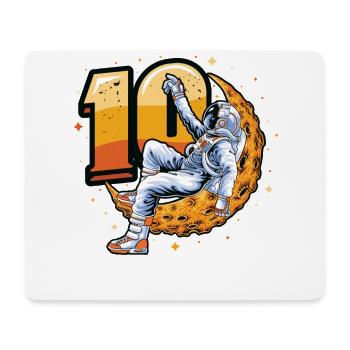 10th birthday, astronaut, decorations - Mouse Pad (horizontal) - white - Front