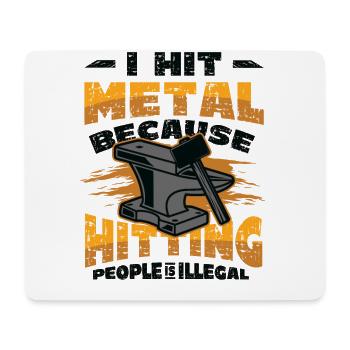 Hit Metal Blacksmith - Mouse Pad (horizontal) - white - Front