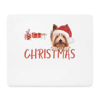 Yorkshire Terrier Merry Christmas - Mouse Pad (horizontal) - white - Front