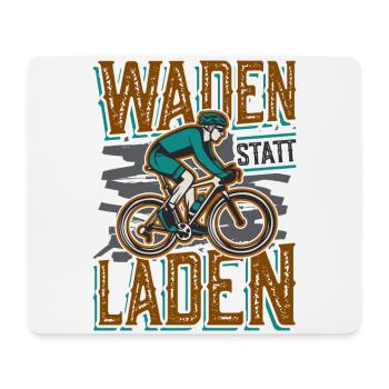 Waden Statt Laden, Mountain Bike - Mousepad (Querformat) - Weiß - Vorne