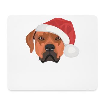 Rhodesian Ridgeback Joyeux Noël - Tapis de souris (format paysage) - blanc - Devant