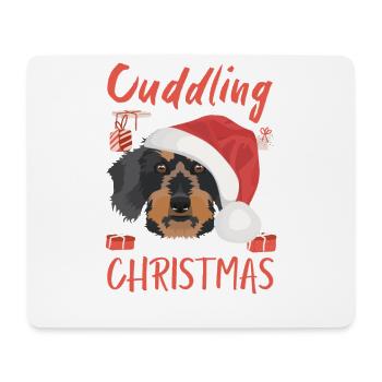 Wire-haired Dachshund Merry Christmas - Mouse Pad (horizontal) - white - Front