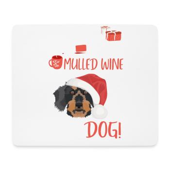 Rauhaardackel Glühwein Weihnachten - Mousepad (Querformat) - Weiß - Vorne