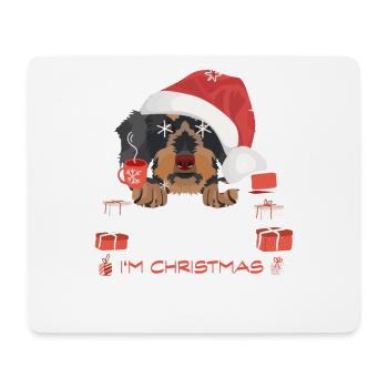Wire-haired Dachshund Christmas Market - Mouse Pad (horizontal) - white - Front
