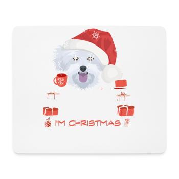 Marché de Noël maltais - Tapis de souris (format paysage) - blanc - Devant