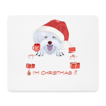 Marché de Noël maltais - Tapis de souris (format paysage) - blanc - Devant