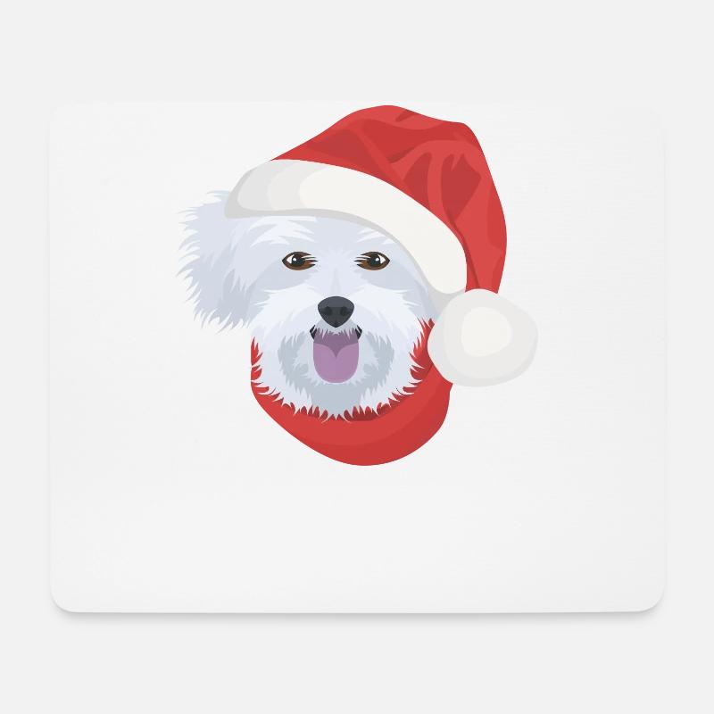 Malteser Merry Christmas - Mouse Pad (horizontal) - white